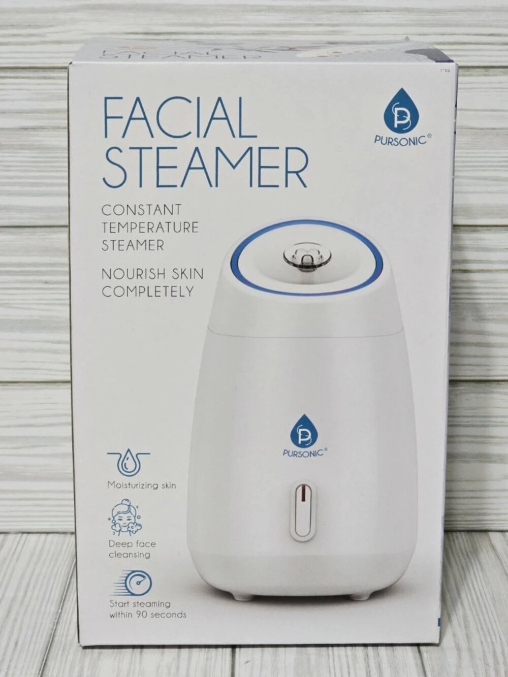 Pursonic White Facial Steamer - Face Steamer for Facial Deep Cleaning Tighten